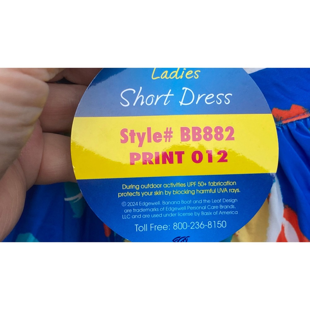 Banana Boat Sundress Size Medium New With Tags Floral Halter Sharkbite BB882 - Picture 7 of 8